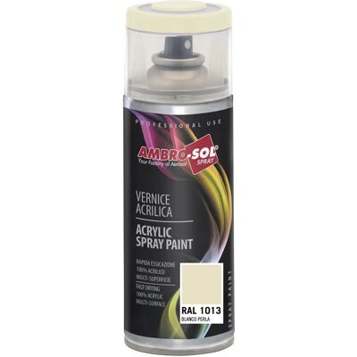 Peinture en spray acrylique blanc perle Ambro-Sol - Polyvalente, 400 ml - Publicité Peinture en spray acrylique blanc perle Ambro-Sol - Polyvalente, 400 ml - Publicité