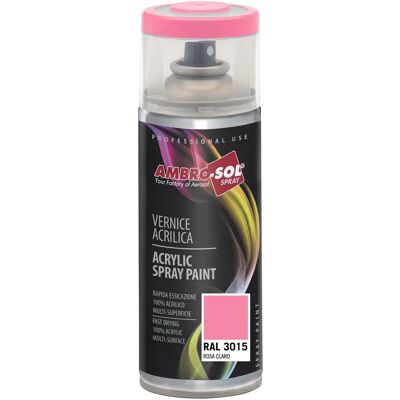 Smaltatura Acrilica Lucida Multiuso Ambro-Sol - Interni/Esterni, 400ml, RAL 3015 Smaltatura Acrilica Lucida Multiuso Ambro-Sol - Interni/Esterni, 400ml, RAL 3015