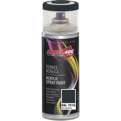 Spray Vernice Grigia Ambro-Sol - Acrilico lucido per molte superfici Spray Vernice Grigia Ambro-Sol - Acrilico lucido per molte superfici