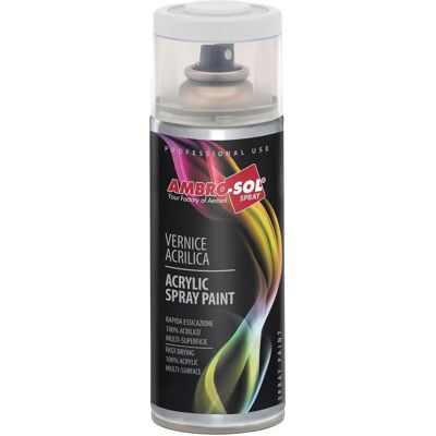 Peinture en spray gris clair Ambro-Sol - Finition brillante - Publicité Peinture en spray gris clair Ambro-Sol - Finition brillante - Publicité