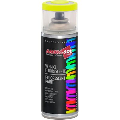 Peinture en spray jaune fluorescente Ambro-Sol - Peinture en aérosol - Effet fluorescent - Publicité Peinture en spray jaune fluorescente Ambro-Sol - Peinture en aérosol - Effet fluorescent - Publicité