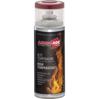Smalto spray ad alta temperatura rosso Ambro-Sol - Resistente al calore Smalto spray ad alta temperatura rosso Ambro-Sol - Resistente al calore