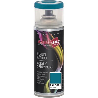 Spray acrilico acqua blu RAL 5021 Bricoman Tecnomat - Vernice 400ml 5m² Spray acrilico acqua blu RAL 5021 Bricoman Tecnomat - Vernice 400ml 5m²