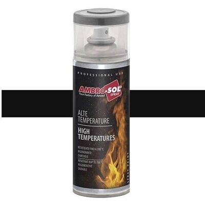 Peinture haute température noir brillant Ambro-sol V400TEMP 400ml - Publicité Peinture haute température noir brillant Ambro-sol V400TEMP 400ml - Publicité