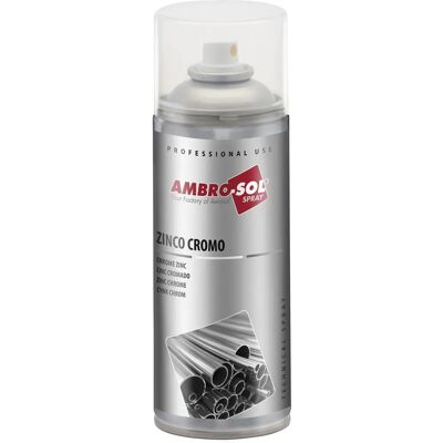 Spray Chrome Zinc Ambro-Sol - Finition Brillante pour Métal - Publicité Spray Chrome Zinc Ambro-Sol - Finition Brillante pour Métal - Publicité