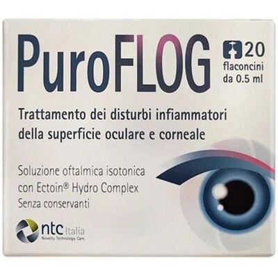 NTC Srl Puroflog Soluzione Oculare Isotonica - Ectoin Hydro Complex - 20 x 0,5ml NTC Srl Puroflog Soluzione Oculare Isotonica - Ectoin Hydro Complex - 20 x 0,5ml