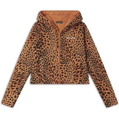 Felpa cropped animalier Leopard Freddy Felpa cropped animalier Leopard Freddy