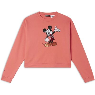 FREDDY - Mickey Cropped - Coral - Extra Large - Sweatshirt FREDDY - Mickey Cropped - Coral - Extra Large - Sweatshirt