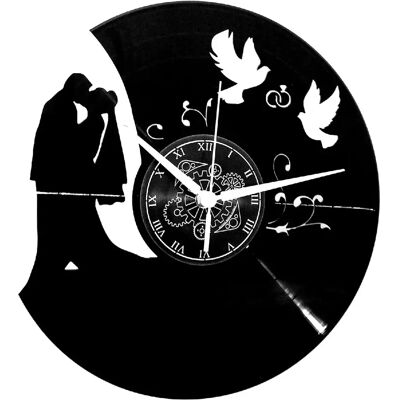 Vinyl Record Wandklok van Instant Karma Clocks - 30cm - Stilvolle Quartz - Unieke Decoratie Vinyl Record Wandklok van Instant Karma Clocks - 30cm - Stilvolle Quartz - Unieke Decoratie