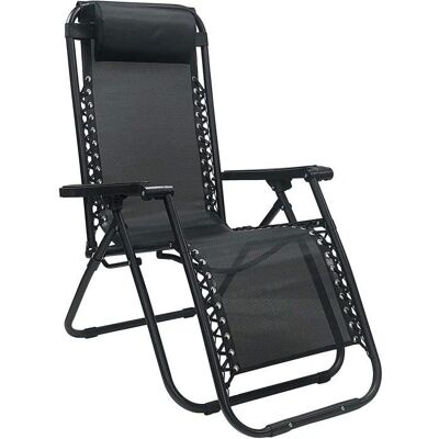 LIBEROSHOPPING - Louis - Nero - Textilene - Sedia a sdraio LIBEROSHOPPING - Louis - Nero - Textilene - Sedia a sdraio