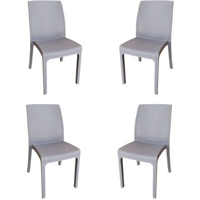 BICA - Virginia - Tortora - Polypropylene rattan - Sedia da giardino BICA - Virginia - Tortora - Polypropylene rattan - Sedia da giardino