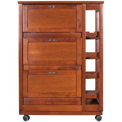 LIBEROSHOPPING Carrello in legno di faggio con 3 ante - Carrello mobiletto LIBEROSHOPPING Carrello in legno di faggio con 3 ante - Carrello mobiletto