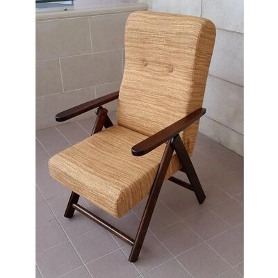 LIBEROSHOPPING Molisana - Poltrona in legno di faggio reclinabile tessuto sabbia - Armchair LIBEROSHOPPING Molisana - Poltrona in legno di faggio reclinabile tessuto sabbia - Armchair