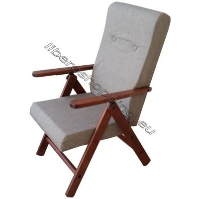 LIBEROSHOPPING Molisana Fauteuil en Bois de Hêtre Gris - Fauteuil Reclinable - Publicité LIBEROSHOPPING Molisana Fauteuil en Bois de Hêtre Gris - Fauteuil Reclinable - Publicité