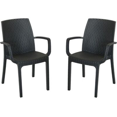 LIBEROSHOPPING - Sedia poltrona Indiana - Antracite - Polipropilene - Chair LIBEROSHOPPING - Sedia poltrona Indiana - Antracite - Polipropilene - Chair