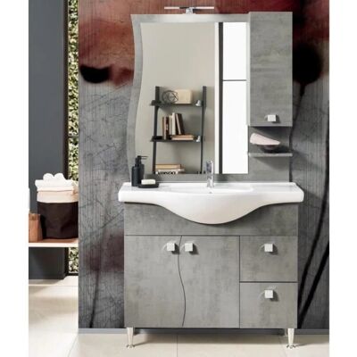 MODO - Onda - Cemento Chiaro - Mobile bagno MODO - Onda - Cemento Chiaro - Mobile bagno