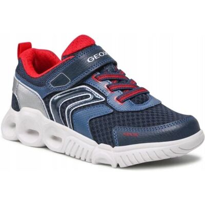 Geox J25GAB 014BU Granatowe buty sportowe - sport shoes Geox J25GAB 014BU Granatowe buty sportowe - sport shoes