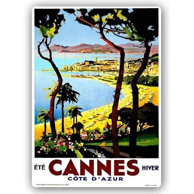 Panneau Vintage en Métal LEGENDARTE - Cannes Côte d'Azur - 30x40 cm Panneau Vintage en Métal LEGENDARTE - Cannes Côte d'Azur - 30x40 cm