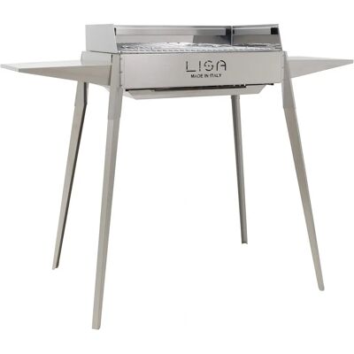 LISA Barbecue portatile a carbone - Acciaio inox doppia parete Italia LISA Barbecue portatile a carbone - Acciaio inox doppia parete Italia