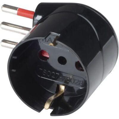 Adaptateur de prise ROSI 10A 250V IP20 - Angle de 90° Nylon - Publicité Adaptateur de prise ROSI 10A 250V IP20 - Angle de 90° Nylon - Publicité