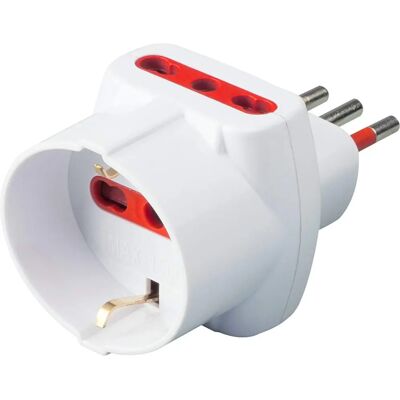 Rosi Drievoudige elektrische adapter - 10/16A - Wit Rosi Drievoudige elektrische adapter - 10/16A - Wit