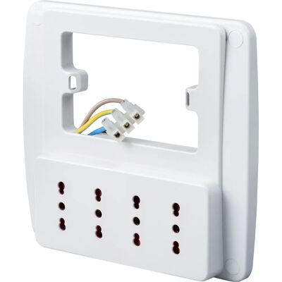 Rosi Emilia Smart Wandstekkerdoos 4 Stopcontacten Bipasso Wit - Elektriciteitscontact Rosi Emilia Smart Wandstekkerdoos 4 Stopcontacten Bipasso Wit - Elektriciteitscontact