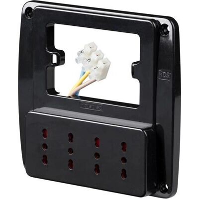 ROSI RS94131 Zwarte Wandcontactdoos 4 Italiaanse Stopcontacten ROSI RS94131 Zwarte Wandcontactdoos 4 Italiaanse Stopcontacten