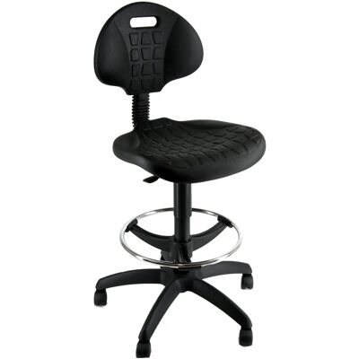 Tabouret Esos E2 avec Dossier Noir - Publicité Tabouret Esos E2 avec Dossier Noir - Publicité