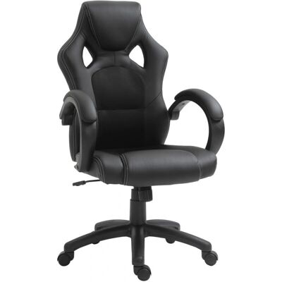 Sedia da Ufficio Homcom Altezza Regolabile Supporto Nero Sedia da Ufficio Homcom Altezza Regolabile Supporto Nero