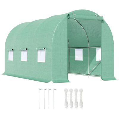 Serra da Giardino Outsunny 4.5x2x2m Struttura in Acciaio Copertura in PE UV Serra da Giardino Outsunny 4.5x2x2m Struttura in Acciaio Copertura in PE UV