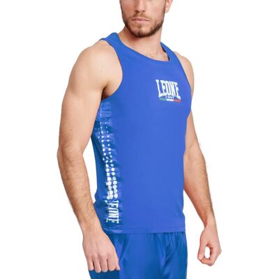 Leone 1947 Blue Boxing Sleeveless T-shirt - Sportswear Leone 1947 Blue Boxing Sleeveless T-shirt - Sportswear