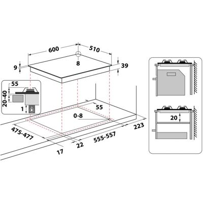 Hotpoint PNN 641 IX - Acero inoxidable - Cocina de gas Hotpoint PNN 641 IX - Acero inoxidable - Cocina de gas
