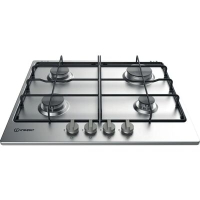 Indesit THP 642 IX/I - Nero, Acciaio inox - Piano cottura a gas Indesit THP 642 IX/I - Nero, Acciaio inox - Piano cottura a gas