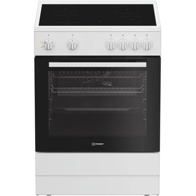 Cuisinière Indesit I6V5KCW - Vitrocéramique, 4 Feux, 72L, Convection Cuisinière Indesit I6V5KCW - Vitrocéramique, 4 Feux, 72L, Convection
