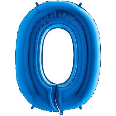 Grabo 0 Blu Palloncino - Palloncino di compleanno 36cm Grabo 0 Blu Palloncino - Palloncino di compleanno 36cm