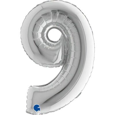 Grabo Balloons Palloncini Numerici Silver 0-9 - Figure di palloncini per compleanni e feste Grabo Balloons Palloncini Numerici Silver 0-9 - Figure di palloncini per compleanni e feste