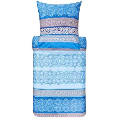 Bassetti Tremezzo Juego de Ropa de Cama Azul - Diseño Jardín Italiano Geométrico Bassetti Tremezzo Juego de Ropa de Cama Azul - Diseño Jardín Italiano Geométrico