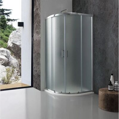 Kiamami Valentina - 80x80 cm Halbrunde Duschkabine - Sicherheitsglas Kiamami Valentina - 80x80 cm Halbrunde Duschkabine - Sicherheitsglas