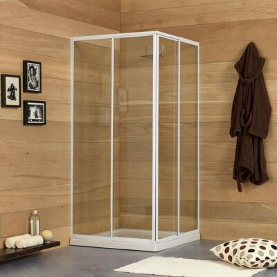 Kiamami Valentina - Cabina de Ducha Ajustable 70-80 cm - Transparente Kiamami Valentina - Cabina de Ducha Ajustable 70-80 cm - Transparente