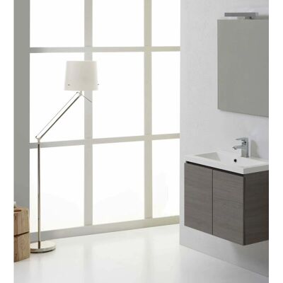 Kiamami Valentina Wand-Badezimmerschrank 60cm Zwei Türen Grau - Badezimmermöbel Kiamami Valentina Wand-Badezimmerschrank 60cm Zwei Türen Grau - Badezimmermöbel