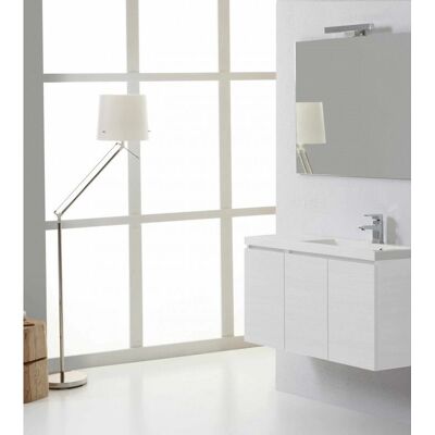 Kiamami Valentina - Modernes Wand-Badezimmermöbel 90cm Weiß Wald Kiamami Valentina - Modernes Wand-Badezimmermöbel 90cm Weiß Wald