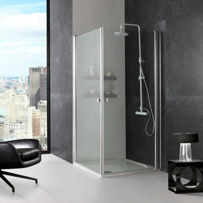 Kiamami Valentina - Cabine de douche d'angle 80x80cm - Transparente - Publicité Kiamami Valentina - Cabine de douche d'angle 80x80cm - Transparente - Publicité