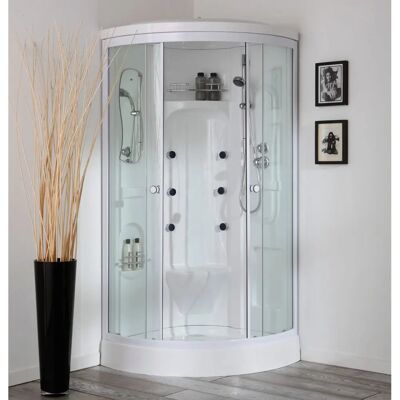 Kiamami Valentina Vesuvio 90x90 Cabina de ducha con hidromasaje Kiamami Valentina Vesuvio 90x90 Cabina de ducha con hidromasaje
