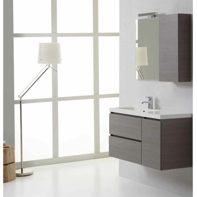 Kiamami Valentina - Mueble de baño Manhattan 90x40 cm - Pared, Lavabo de Mármol Reconstituido Kiamami Valentina - Mueble de baño Manhattan 90x40 cm - Pared, Lavabo de Mármol Reconstituido