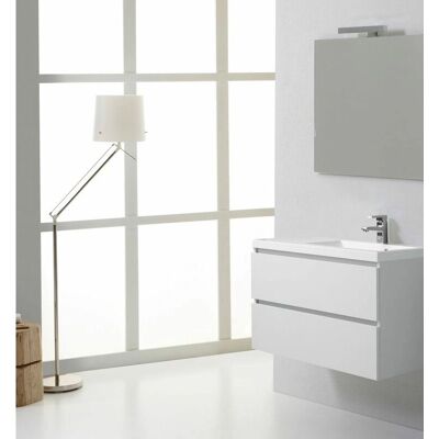 Kiamami Valentina - Mueble de Baño Manhattan de 90cm con Doble Compartimento y Lavabo Kiamami Valentina - Mueble de Baño Manhattan de 90cm con Doble Compartimento y Lavabo