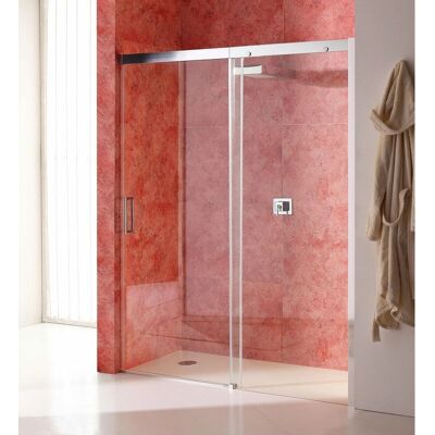 Kiamami Valentina - Puerta Nicho de Ducha de 150cm de Vidrio Transparente con Panel Fijo Derecho Kiamami Valentina - Puerta Nicho de Ducha de 150cm de Vidrio Transparente con Panel Fijo Derecho
