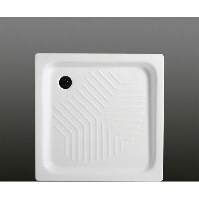 Plateau de douche carré en céramique Kiamami Valentina - Antidérapant 70x70cm - Publicité Plateau de douche carré en céramique Kiamami Valentina - Antidérapant 70x70cm - Publicité