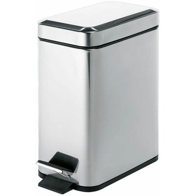 Cubo de basura rectangular de acero inoxidable - Baño 5L Cubo de basura rectangular de acero inoxidable - Baño 5L