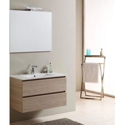 Kiamami Valentina - Badezimmermöbel 80cm mit Schubladen - Helles Holz Kiamami Valentina - Badezimmermöbel 80cm mit Schubladen - Helles Holz