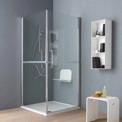 Cabine de Douche Transparente 90x90 Kiamami Valentina pour Personnes Âgées & Handicappés Cabine de Douche Transparente 90x90 Kiamami Valentina pour Personnes Âgées & Handicappés